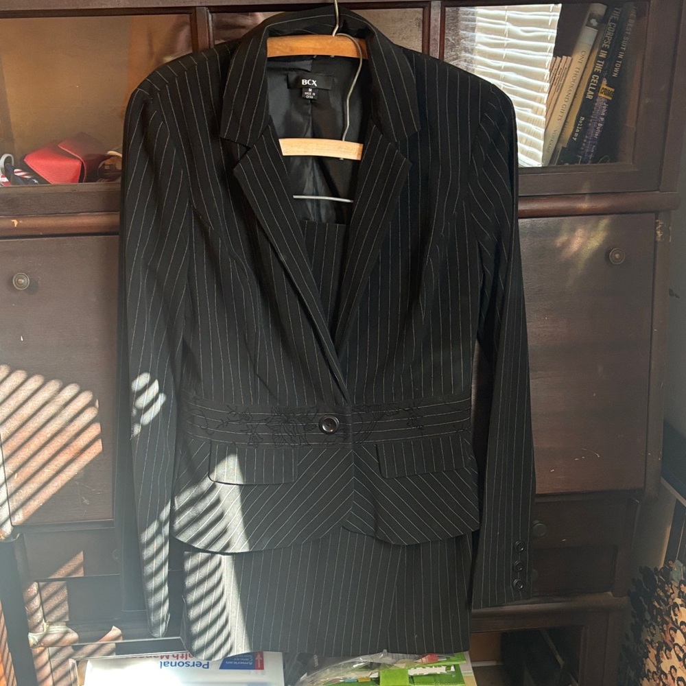 BCX Classic Black Suit Jacket and Pencil Skirt